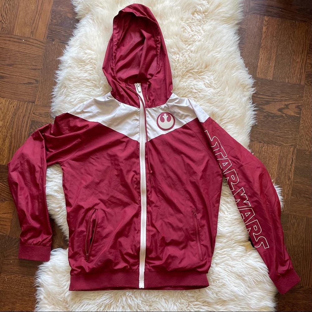 Star Wars Rebel Alliance Maroon & Cream Windbreaker starbird Phoenix jacket